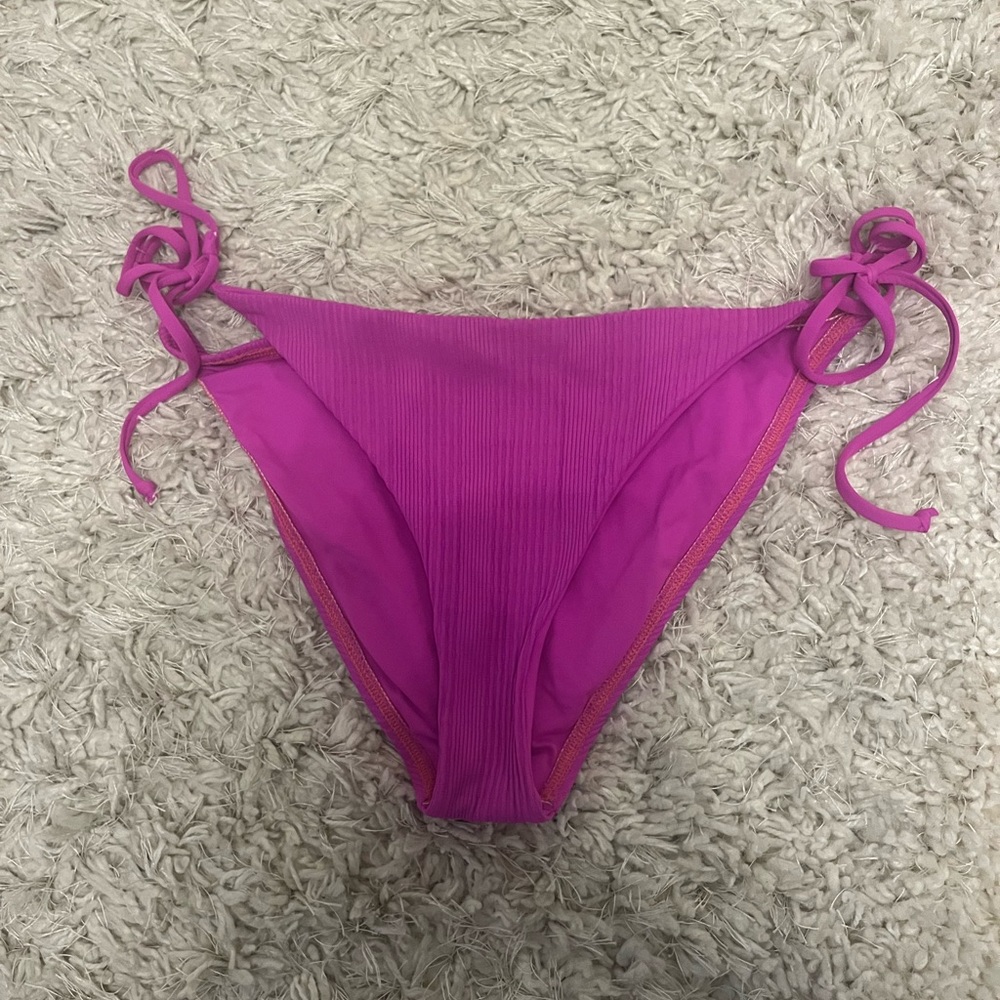 Lspace Pink Fuchsia Side Tie Bikini Bottem